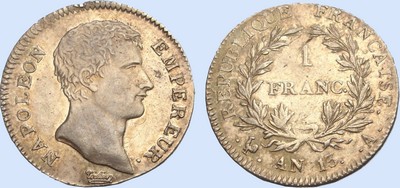1 Franc NAPOLEON EMPEREUR Calendrier rvolutionnaire